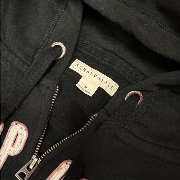 Aeropostale Black Sweatshirt with Pink Accents - Picture 3 of 3